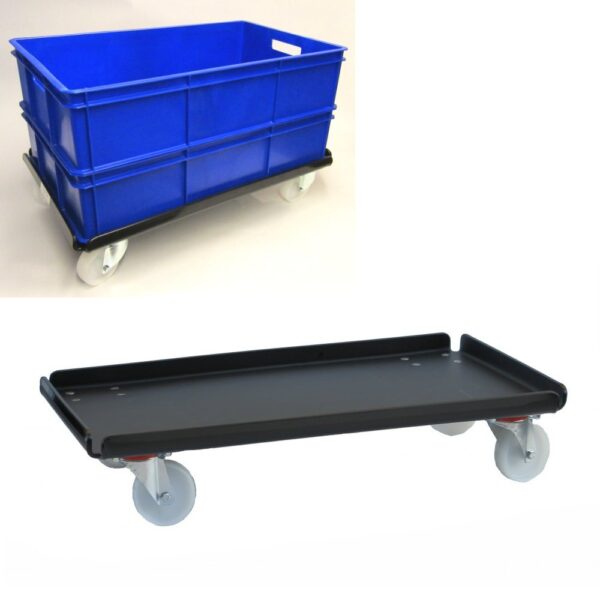 Dolley 30″ x 18″ Bakery Trays, BZP Castors, Black