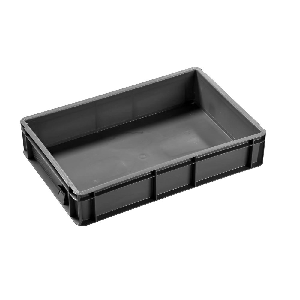 Stacking Container 23 litre 600 x 400 x 120mm, Grey - Rea Plasrack
